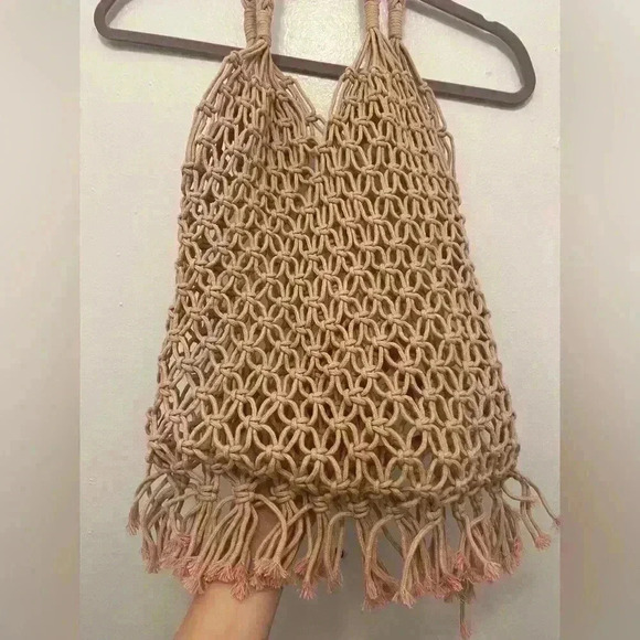 Crochet Macramé Tote - Picture 5 of 6